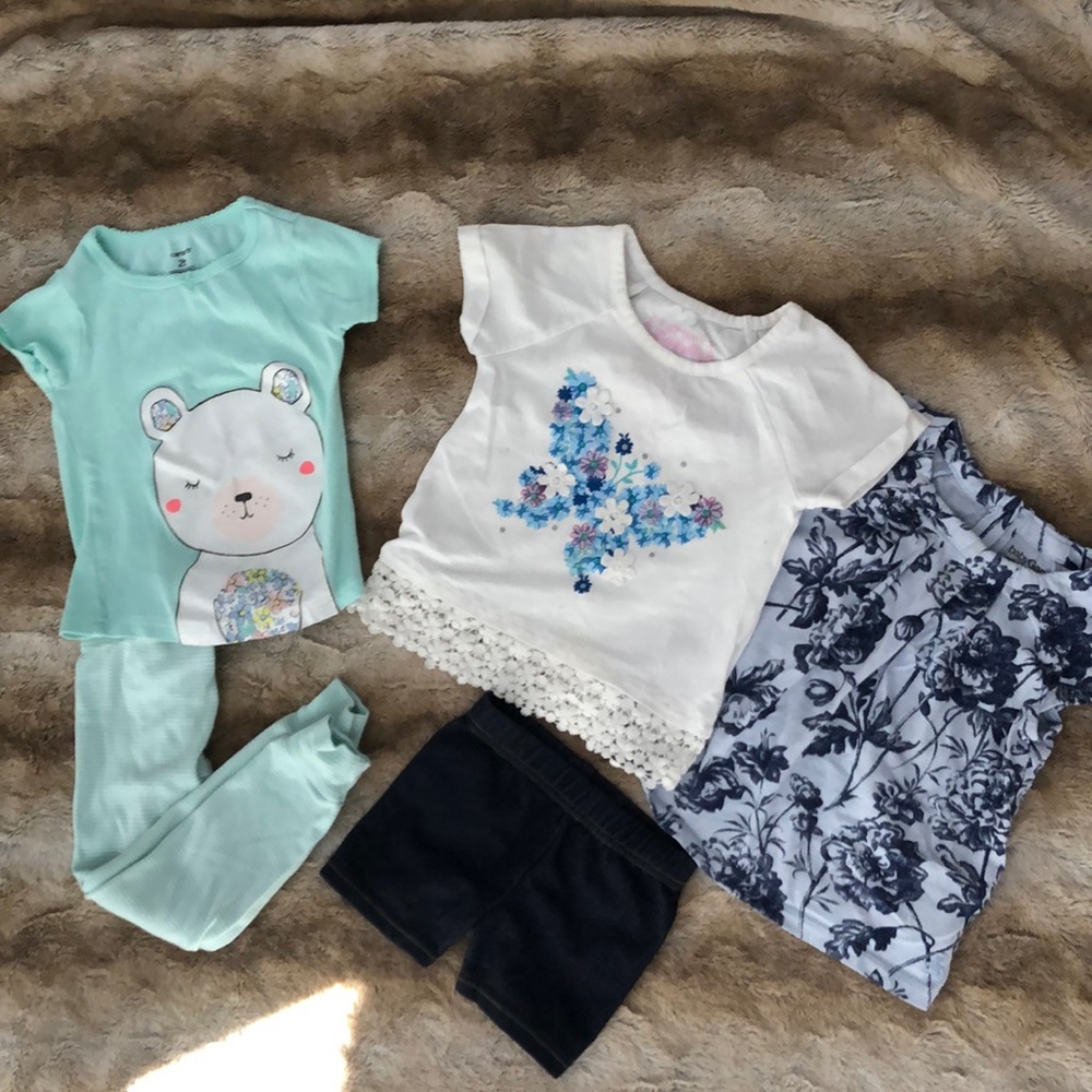 Baby Gap and Carters mix- PJs and short sleeve set-2T